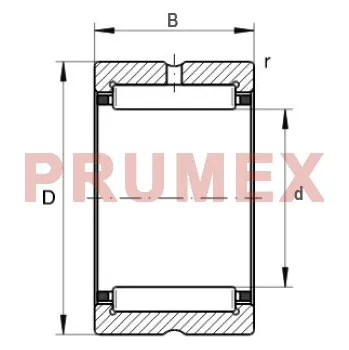 INA NKS 28-XL jehlové ložisko bez vnitřního kroužku