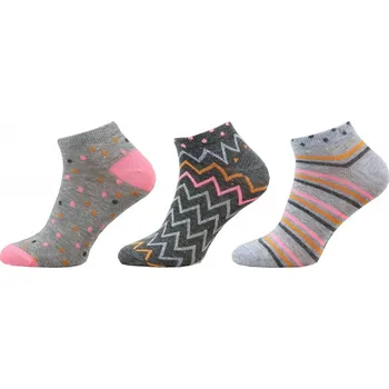 Dámské ponožky NOVIA Kotníkové ponožky KM03 - 3 páry Velikost: 39-42