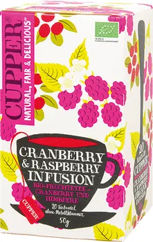 Čaj Cupper Cranberry & Rapsberry Infusion Bio 20 x 2,5 g