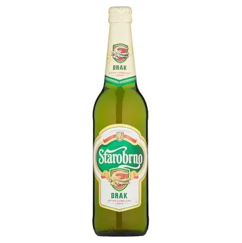 Pivo Starobrno Drak světlý ležák extra chmelený 500 ml sklo