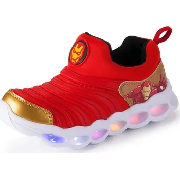 Dětská sportovní obuv Marvel a DC Svítící botasky "Avengers" Barva: červená Iron man 2, CN velikost: 31
