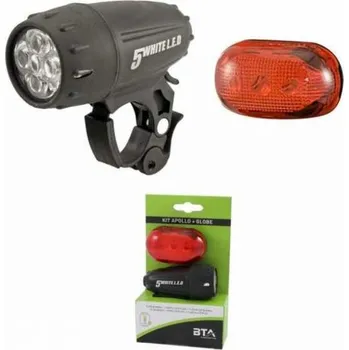 Cyklosvítilna sada světlo př.5LED 3f/blikačka 5 LED 3f +baterie