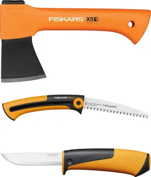 sekera Fiskars X5 + nůž + pilka