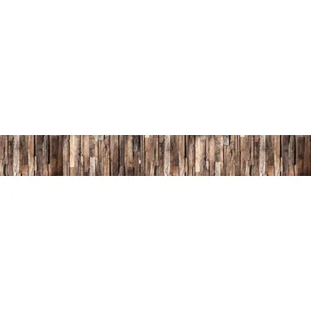 Samolepící PVC tapeta do kuchyně mySPOTTI splash Rustikální dřevo 60x450 cm