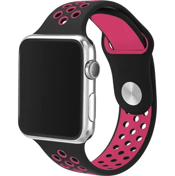 Řemínek na hodinky Handodo Double Color Strap silikonový pásek pro Xiaomi Amazfit Bip Black/Pink