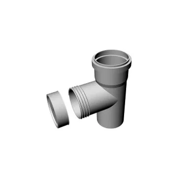 Kanalizační potrubí T-kus kontrolní DN 80, plast