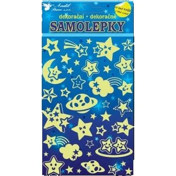 samolepka Samolepky svítící ve tmě hvězdičky 15x10cm