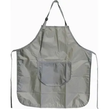 Kuchyňská zástěra Salon Komplet Zástěra střihací lesklý nylon-stříbrná