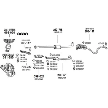 Výfuková trubka výfuková trubka přední Bosal 700-237