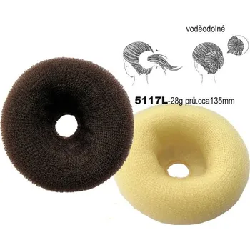 Ozdoba do vlasů Duko vycpávka do vlasů průměr 135mm 5117L tmavá