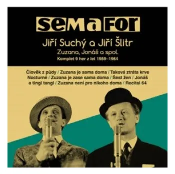 Česká hudba Semafor Komplet 9 her z let 1959-1964: Zuzana, Jonáš a spol., 15 CD – Jiří Suchý,Jiří Šlitr,Miroslav Horníček,Waldemar Matuška,Eva Pilarová,Ha...