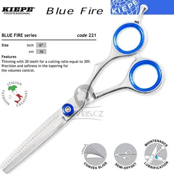 Kadeřnické nůžky Kiepe Blue Fire Series Profi Efilační kadeřnické nůžky 221/6"