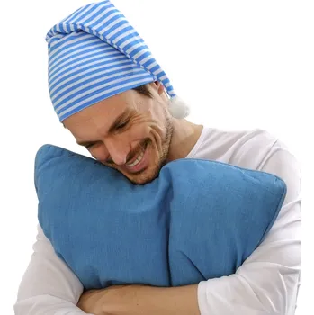 Widmann Čepice na spaní modrá/bílá