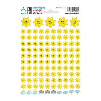 samolepka Školní mini samolepky-SLUNÍČKA 12 x 17 cm