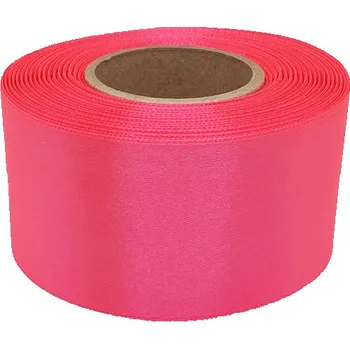 Stuha Stuha atlasová neonově růžová, šíře 50mm