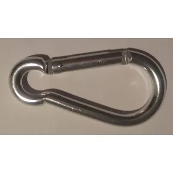 Karabina hliník, 60x6mm, nosnost 15kg - stříbrná