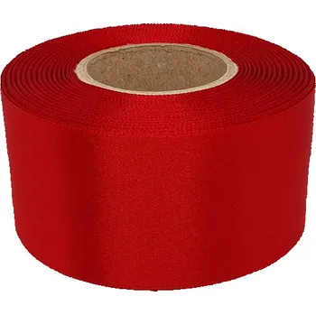 Stuha Stuha atlasová červená, šíře 50mm