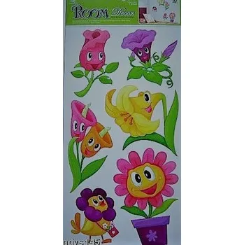 Samolepící dekorace Pokojová samol. dekorace KYTIČKY 60x32cm