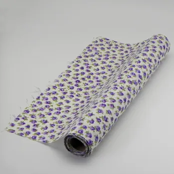 Látka s růžemi 36cm x 5m fialová (JKE01)