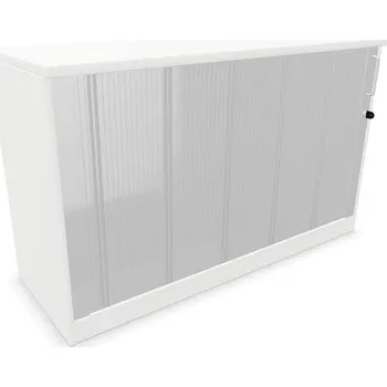 Policová skříň Kancelářská skříň - dveře žaluziové, v x š x h: 740 x 1200 x 445 mm, barva bílá