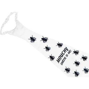 Kravata Žertovná kravata s mouchami