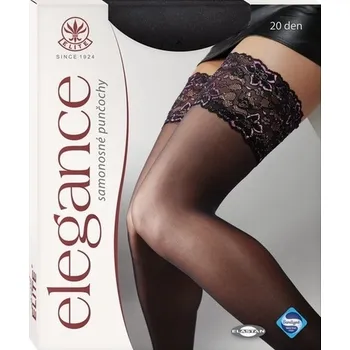 Dámské punčochy Elite Betty • 25 S/M • černá • punčochy samodržící 20 DEN