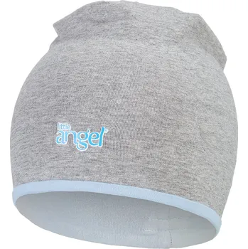 Módní doplněk Little Angel Čepice podšitá Outlast® - šedý melír/sv.modrá Velikost čepic: 1 | 36-38 cm