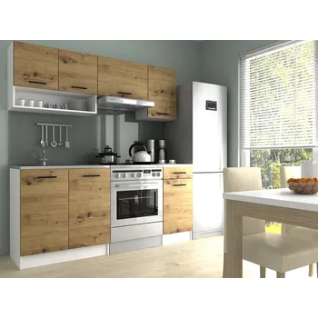 Kuchyňská linka Nábytek PEGAS s.r.o. Kuchyňská linka Luigi II 180/120 dub artisan