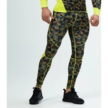 Pánské legíny Aesthetix Era pánské legíny Pants Compression Camo S Camo zelené