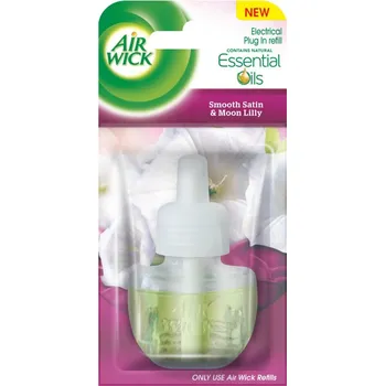 Air Wick Essential Oils Elektrická náplň 19 ml jemný satén a měsíční lilie