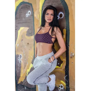 Nebbia dámské tepláky Velvet boyfriend 649 M Šedá