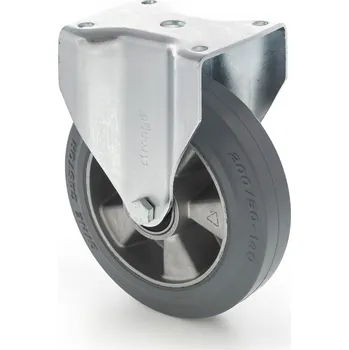 Pojezdové kolečko Strongo Hliníkové kolečko s šedou gumovou obručí 160 mm, pevné
