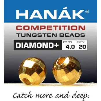 Tungstenové kuličky Hanák Competition DIAMOND+ Zlatá 3,5 mm, 20 ks