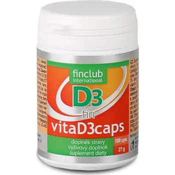 Hankintatukku Oy, Findland Finclub VitaD3caps, 100 kapslí (vitamín D3 v olejové formě, ještě lépe vstřebatelný)