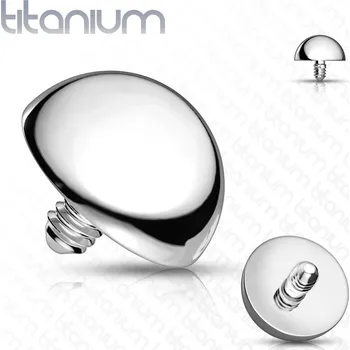 Piercing Šperky4U Ozdobná půlkulička k dermálu TITAN, závit 1,6 mm, rozměr 4 mm - TIT1083-ST03