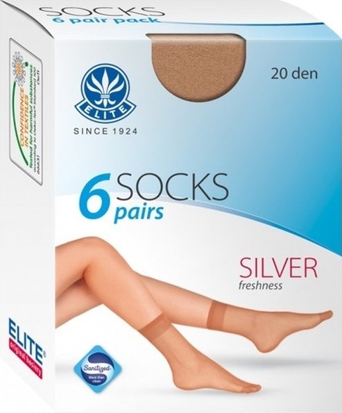 Elite Tera 6 párů • S/L • černá • ponožky 20 DEN