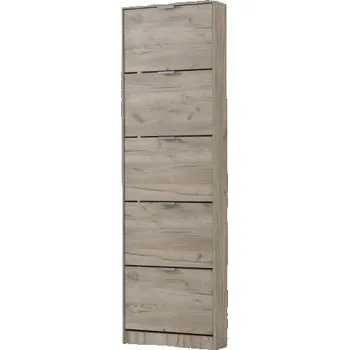 Botník Výklopný botník 5-dvířkový Felix - dub šedý