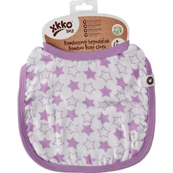 Bryndák Kikko Bambusový bryndáček Little Stars Lilac