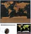 kniha ISO Stírací mapa světa s vlajkami 82 x 59 cm černá