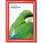 Jansen Display Klaprám A4, ostrý roh, profil 25mm, barva RAL 3020 červená