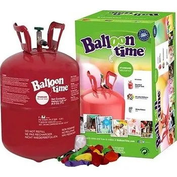 Helium do balónku Balloon Time Hélium na 30 balónků + 30 barevných balónků sada