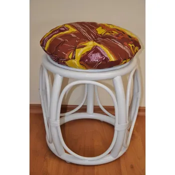 Podsedák Nábytek PEGAS Polstr na ratanovou taburetku hnědý list - průměr 35 cm