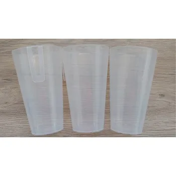 Jednorázové nádobí Kelímek TRANSPARENT vratný s klipem, cejch 0, 3 0, 4 a 0, 5 lt.