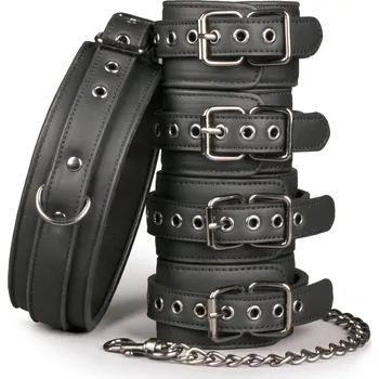 Sada EasyToys Fetish set with Collar Ankle and Wrist Cuffs - s kupónem KUP15 cena 1286 Kč + extra diskrétní expedice