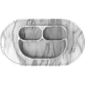 dětská jídelní sada EcoViking Jednodílná silikonová jídelní podložka Marble