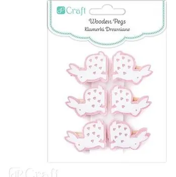 Velikonoční dekorace DP Craft Kolíček dřevěný pink bunny 6ks