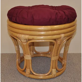 Podsedák Nábytek PEGAS Polstr na ratanovou taburetku vínový - průměr 40 cm