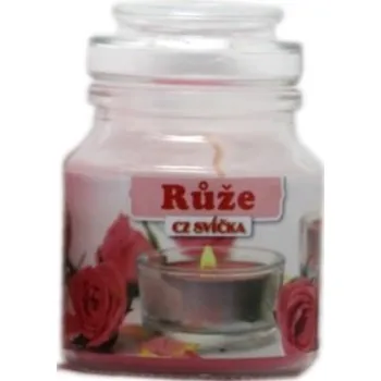 vonná svíčka ve skle růže Váha: 130 g = 115 ml (váha včetně dózy = 300g ).