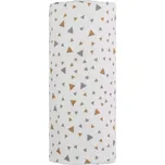 T-TOMI Velká bavlněná TETRA osuška 120 x 120cm Béžové trojúhelníky