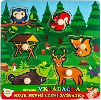 Teddies Vkládačka Moje první zvířátka - lesní zvířátka 6ks